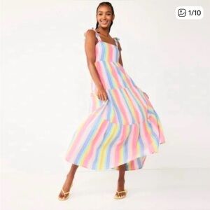 Draper James Multicolor Striped Fabric